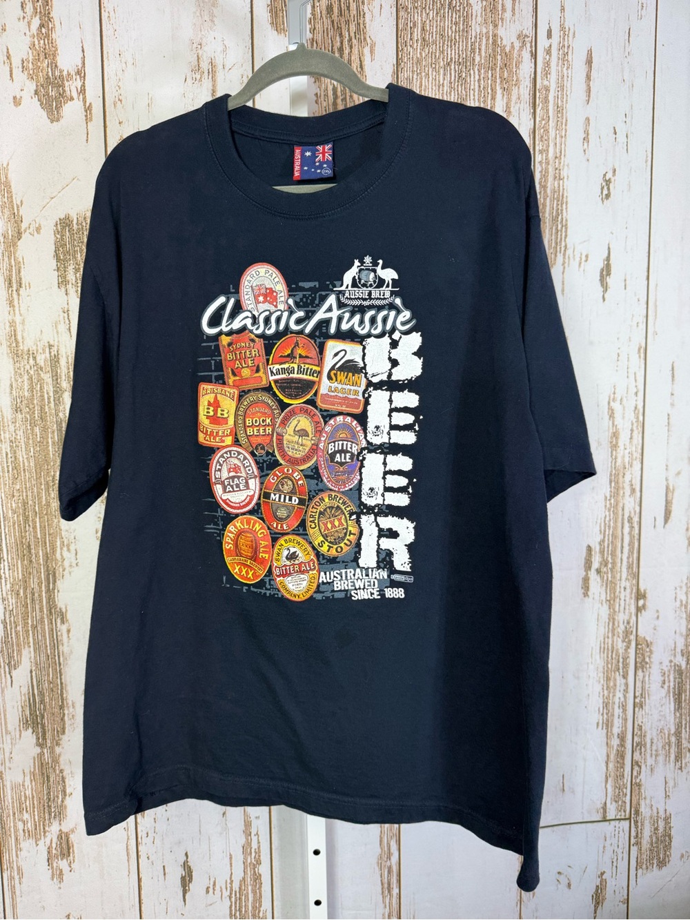 Australia, Classic Aussie Beers T-Shirt. Size 2XL. In excellent condition!